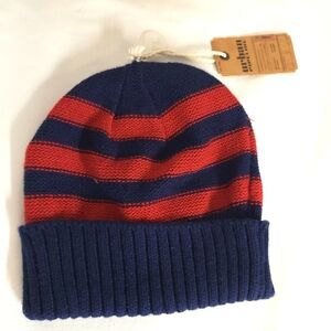 Winter Urban Pipeline Men Women Beanie Blue Red Stripe Long Knit Hat Head